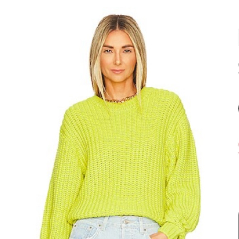Show Me Your MuMu Neon Green Sweater